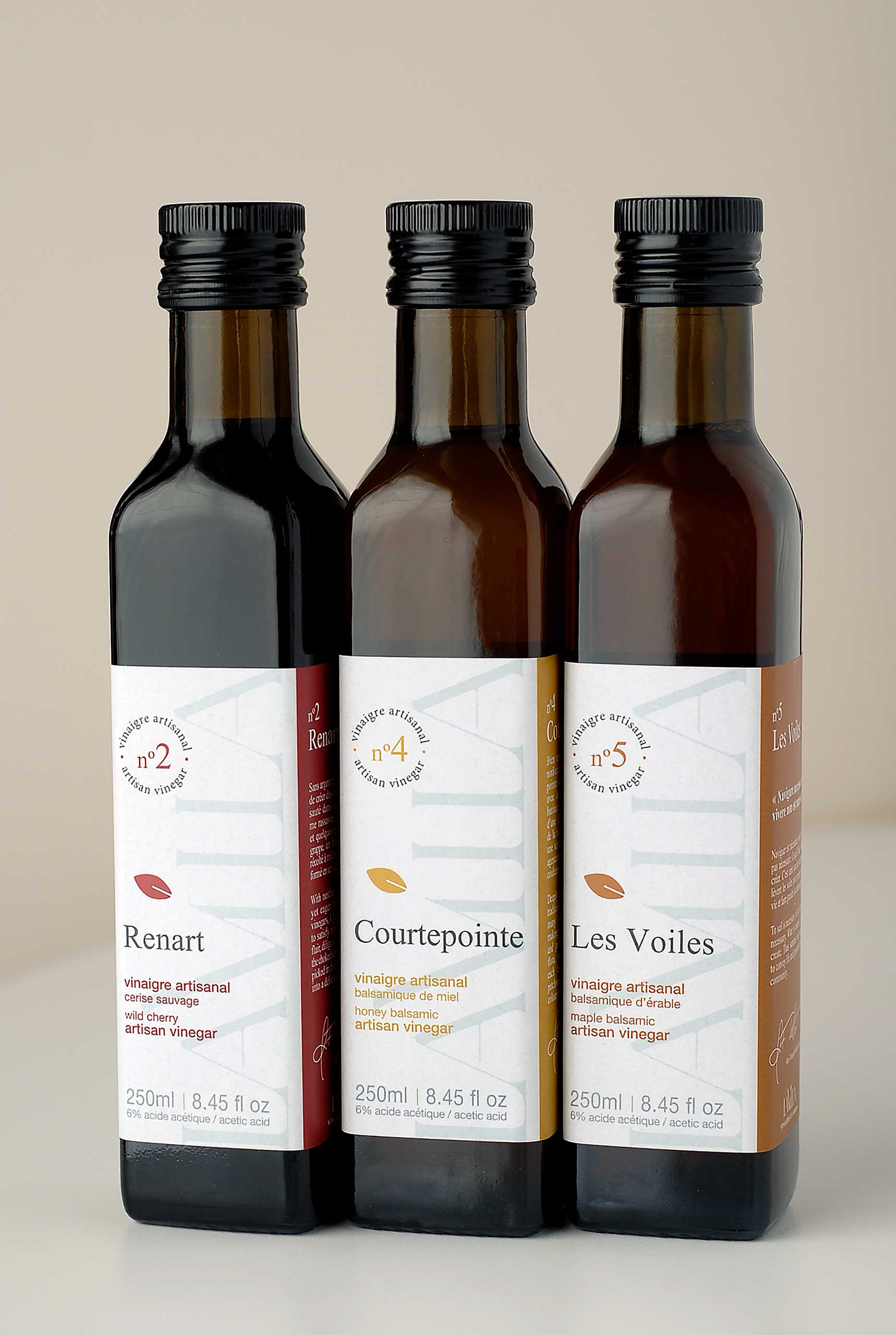 Trio de vinaigres - Terroir des Appalaches